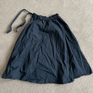 Elegant Black Women's Poplin Skirt